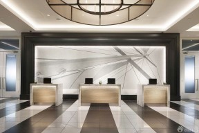 酒店大堂收银台效果图 现代风格