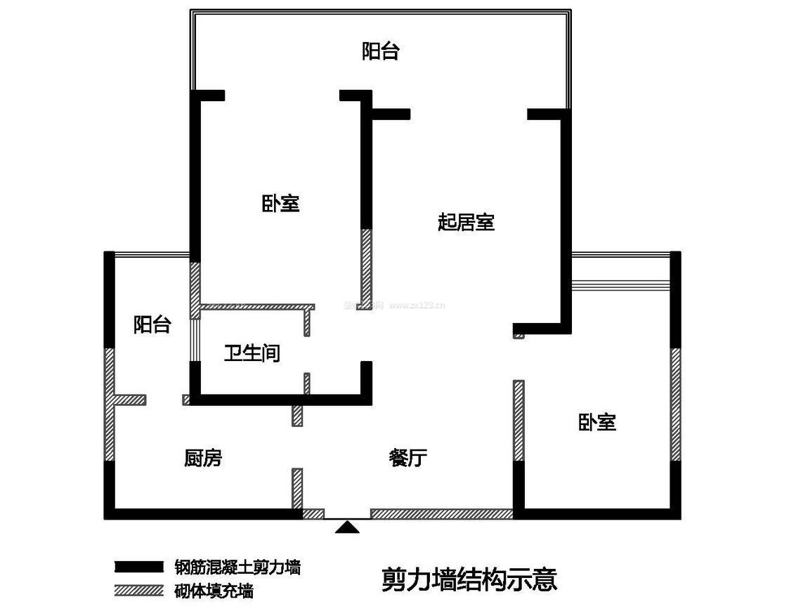 42平的兩室兩廳小戶型室內(nèi)設(shè)計(jì)平面圖