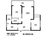 42平的兩室兩廳小戶型室內(nèi)設(shè)計(jì)平面圖