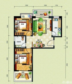 42平的经典小户型设计平面图