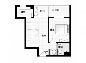 42平的緊湊小戶型裝修設(shè)計(jì)平面圖