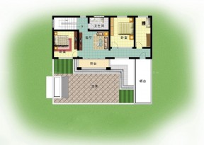 42平的小型别墅小户型室内设计平面图