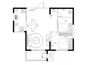 42平的家庭室内小户型装修设计平面图