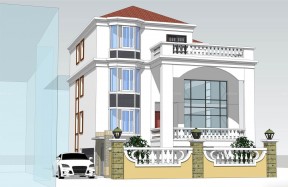 2020新款二层楼房外景图 别墅围墙设计效果图