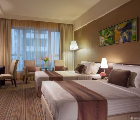 小型酒店客房地毯装修效果图片