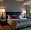 小型酒店客房设计床头背景墙装修效果图片