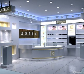 2023化妝品店玻璃展示柜裝修效果圖