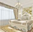 现代中式风格婚房卧室窗帘图片