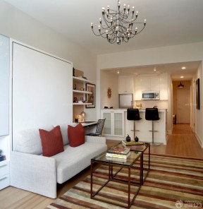 50多平米小户型房屋设计图 布艺沙发装修效果图片