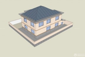 农村两层别墅装修琉璃瓦房效果图片