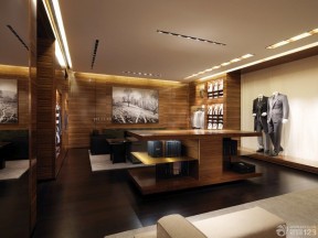 服裝店裝修圖 木質(zhì)背景墻裝修效果圖片
