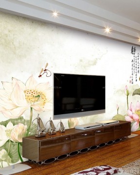 中式装修电视背景壁纸图案 中式壁纸贴图