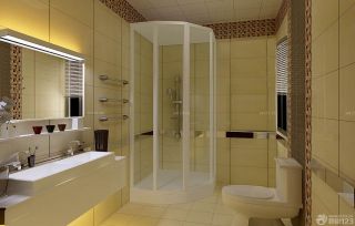 最新快捷酒店卫生间淋浴房装修设计效果图片