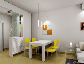 100平方房子现代简约装修 餐桌椅子装修效果图片