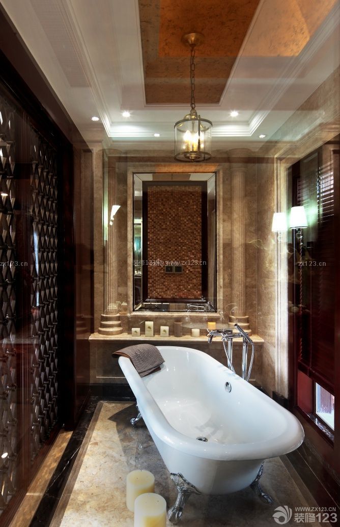 美式古典风格浴室装修图片