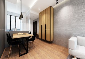 現(xiàn)代簡約餐廳裝修效果圖 玻璃隔斷裝修效果圖片