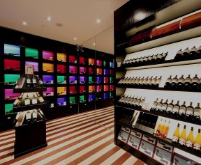 紅酒專賣店設(shè)計 鏡子裝修效果圖片