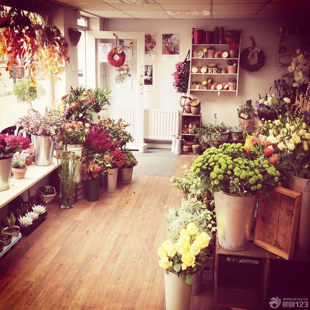 田園風格鮮花店圖片樣板大全