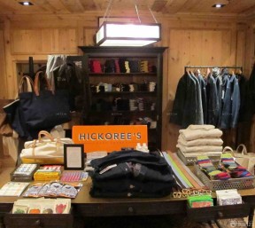 服裝專賣店裝修圖 木質墻面裝修效果圖片