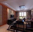 最新中式小客厅瓷砖背景墙装修效果图