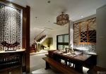 中式新古典家庭玻璃楼梯装修图