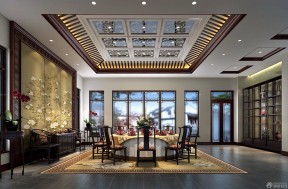 中式效果圖2020 餐廳吊頂裝修效果圖大全
