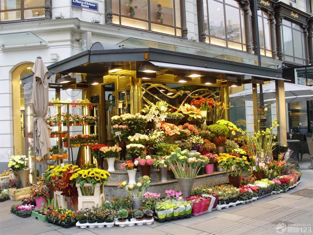 花店店面门头设计装修效果图大全