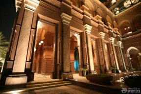 酒店门头设计效果图 欧式罗马柱图片