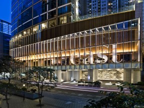 酒店門頭設(shè)計效果圖 雕花板背景墻
