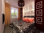 中式家庭小卧室刻花装修效果图片