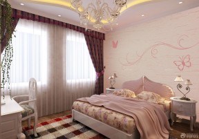 硅藻泥背景墙装修效果图片 欧式卧室设计效果图