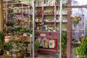 小花店裝修效果圖 玻璃門裝修效果圖片