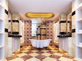 酒店洗手间卫生间地砖装修效果图片