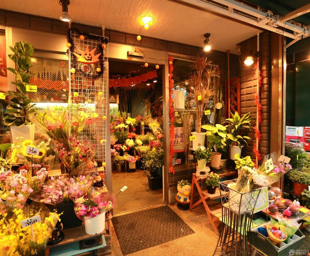 同城花店花架擺放圖片