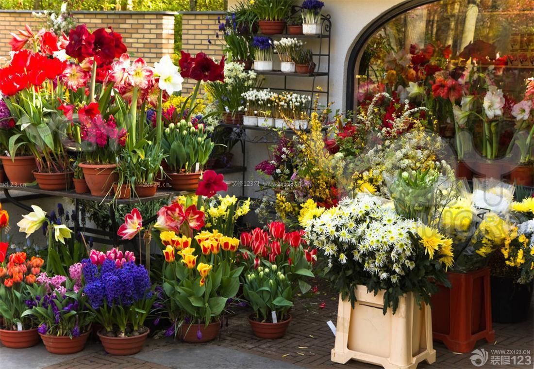 传统花店铁艺花架图片大全