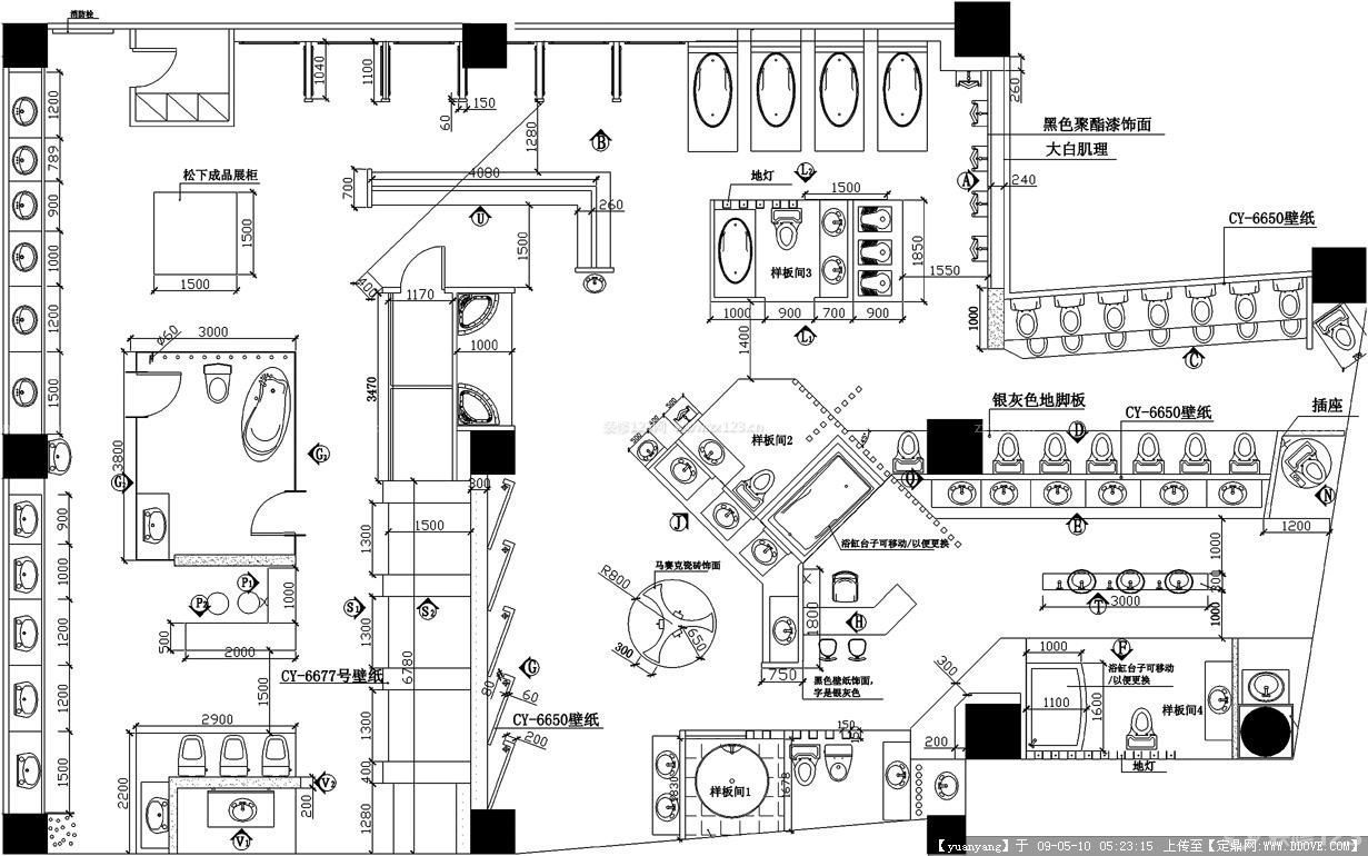 品牌專賣(mài)店cad室內(nèi)設(shè)計(jì)平面圖