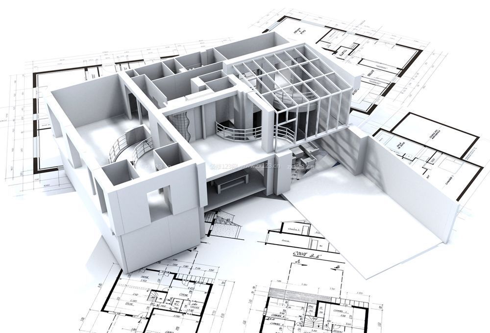 最新130平方2层小洋楼房屋结构设计模型图