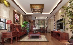 中式風格墻紙圖片 超小客廳裝修效果圖
