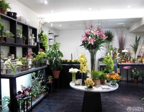 盆栽花店裝修效果圖 展廳設(shè)計(jì)裝修效果圖片