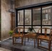 中式家装阳台圈椅装修效果图片