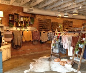 服裝店裝修效果圖大全 置物架