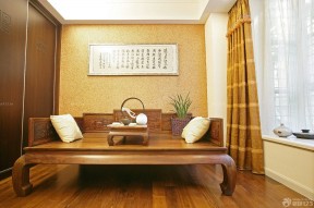 中式家裝陽(yáng)臺(tái) 休閑區(qū)布置裝修效果圖片