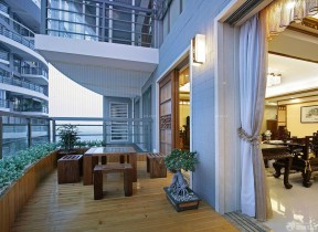 中式家裝陽臺(tái) 公寓式住宅