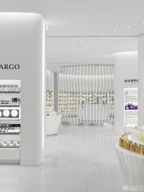 化妝品店面設(shè)計(jì) 白色墻面裝修效果圖片