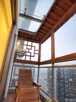 中式小户型家装阳台效果图