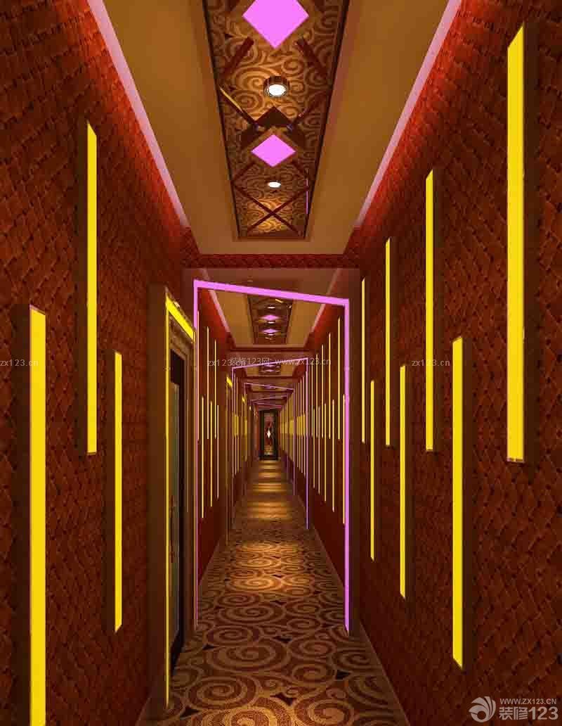 最新现代风格ktv走廊设计效果图片