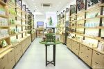 簡(jiǎn)約韓國(guó)化妝品店展示柜裝修效果圖片欣賞