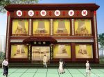 中式风格茶餐厅门头装修效果图