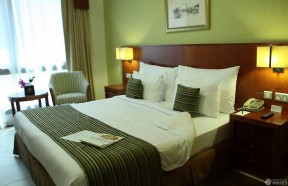 酒店式公寓效果图 床头背景墙装修效果图片