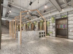 理發(fā)店中式風(fēng)格 吊頂圓燈燈泡